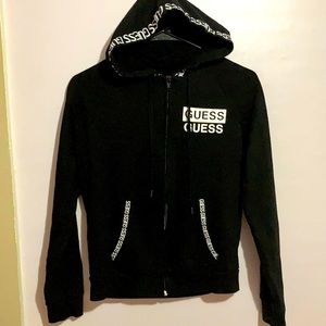 GUESS SWEATSHIRT HOODIE ZIP-UP